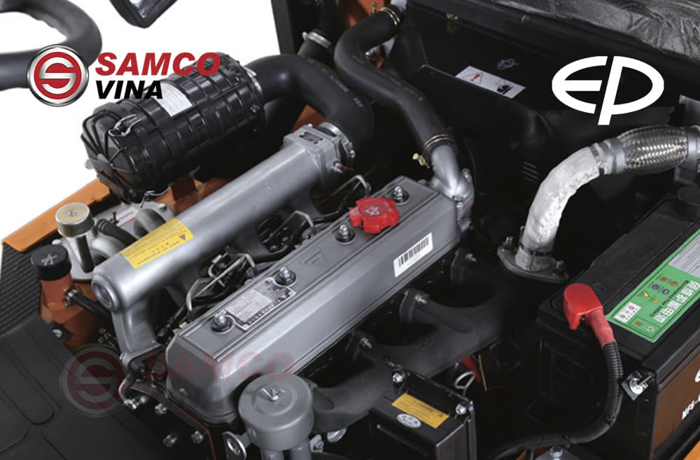 Chi tiết khoang động cơ mạnh mẽ xe nâng dầu EP 2 tấn 2.5 tấn mã CPC/Q(D)20-25T3