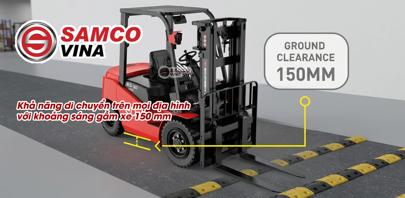 Khả năng vượt mọi địa hình với khoảng sáng gầm 150 mm