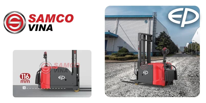 Xe Nâng Điện EP RSC có Khoảng Sáng Gầm Cao & Bán Kính Quay Xe Gọn Gàng