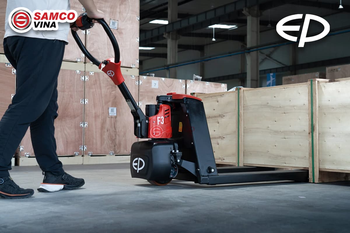 Xe Nâng Tay Điện MINI EP F3 ( 1.5 Tấn ) có Thiết kế chuyên dụng cho các trung tâm Logistics
