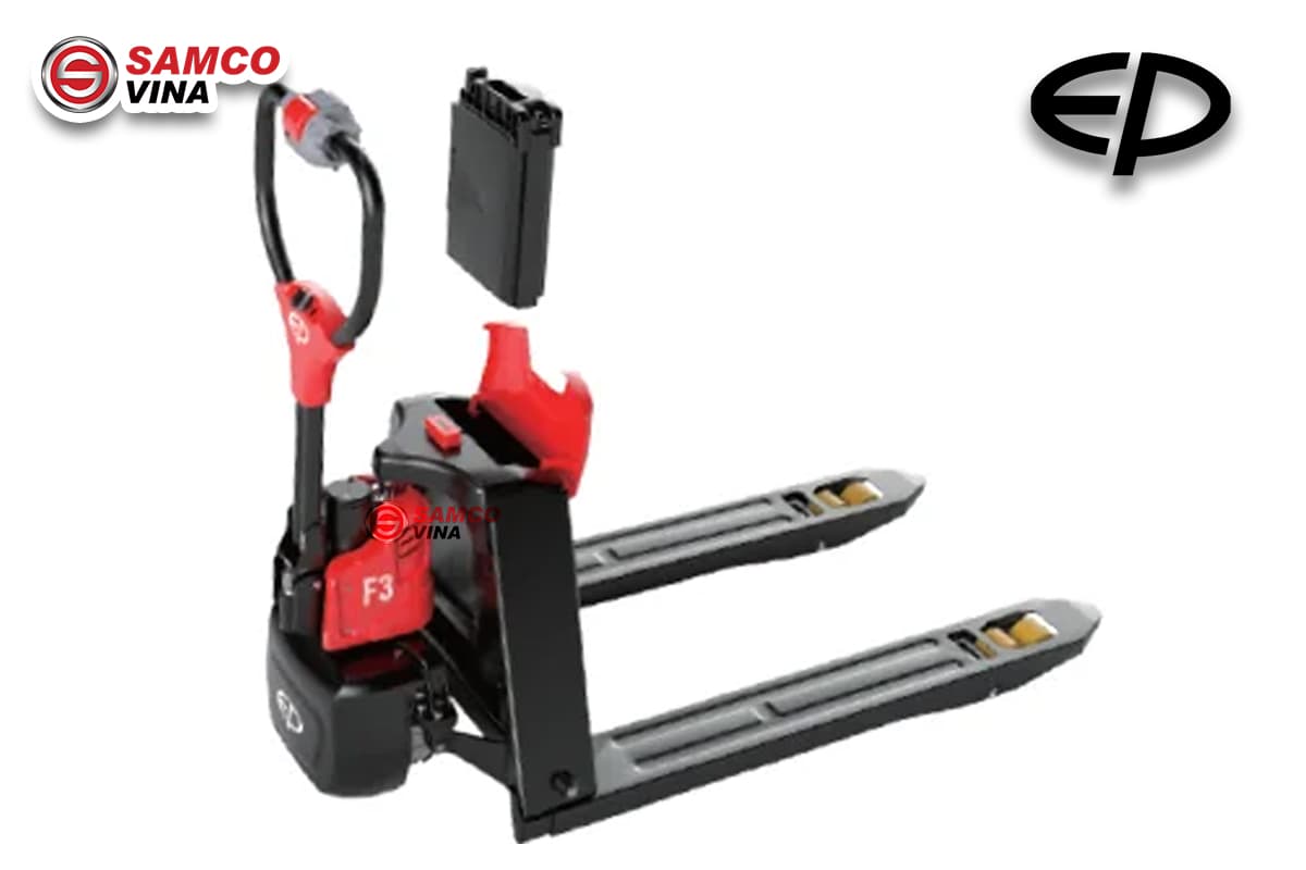Xe Nâng Tay Điện MINI EP F3 ( 1.5 Tấn ) với Kết cấu khung sườn cứng cáp & Trái tim Pin Lithium-ion