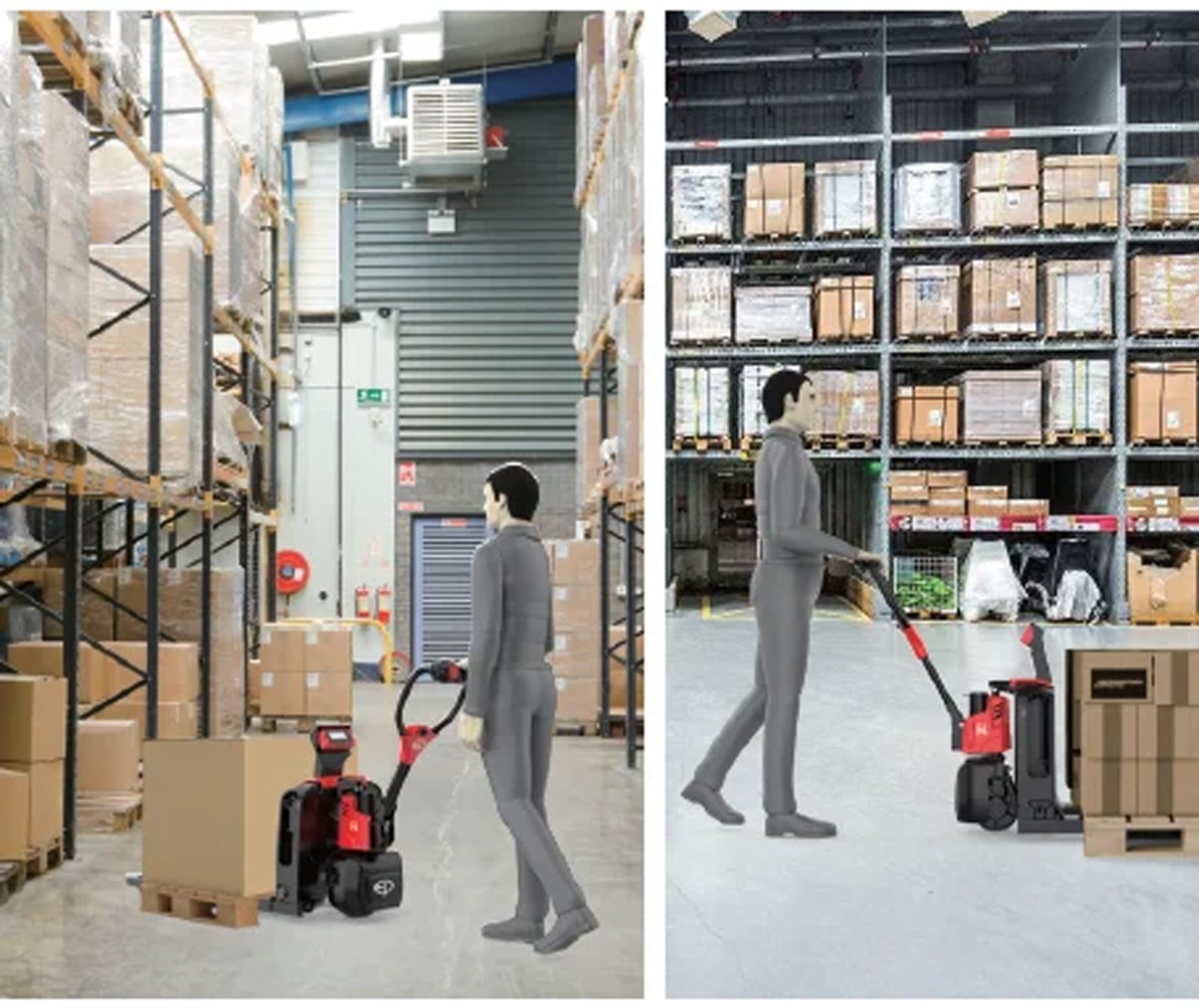 Xe Nâng Tay Điện MINI EP F4 Gắn Cân Bỏ trạm cân cố định, giải phóng diện tích kho bãi
