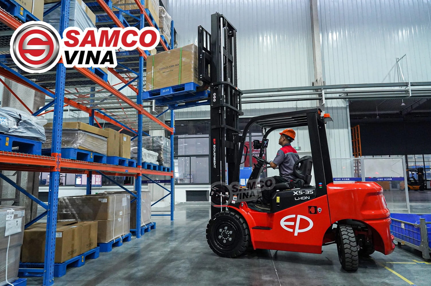 Dòng xe nâng điện EP EFX5 có Khoảng sáng gầm xe 150mm